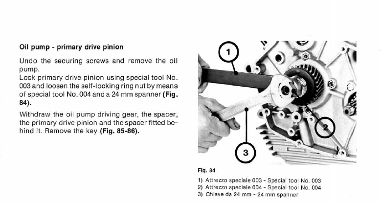 Primary Drive pinion