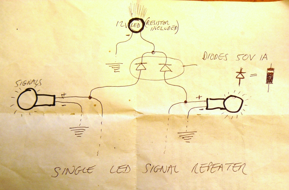 Simple wiring for indicator warning