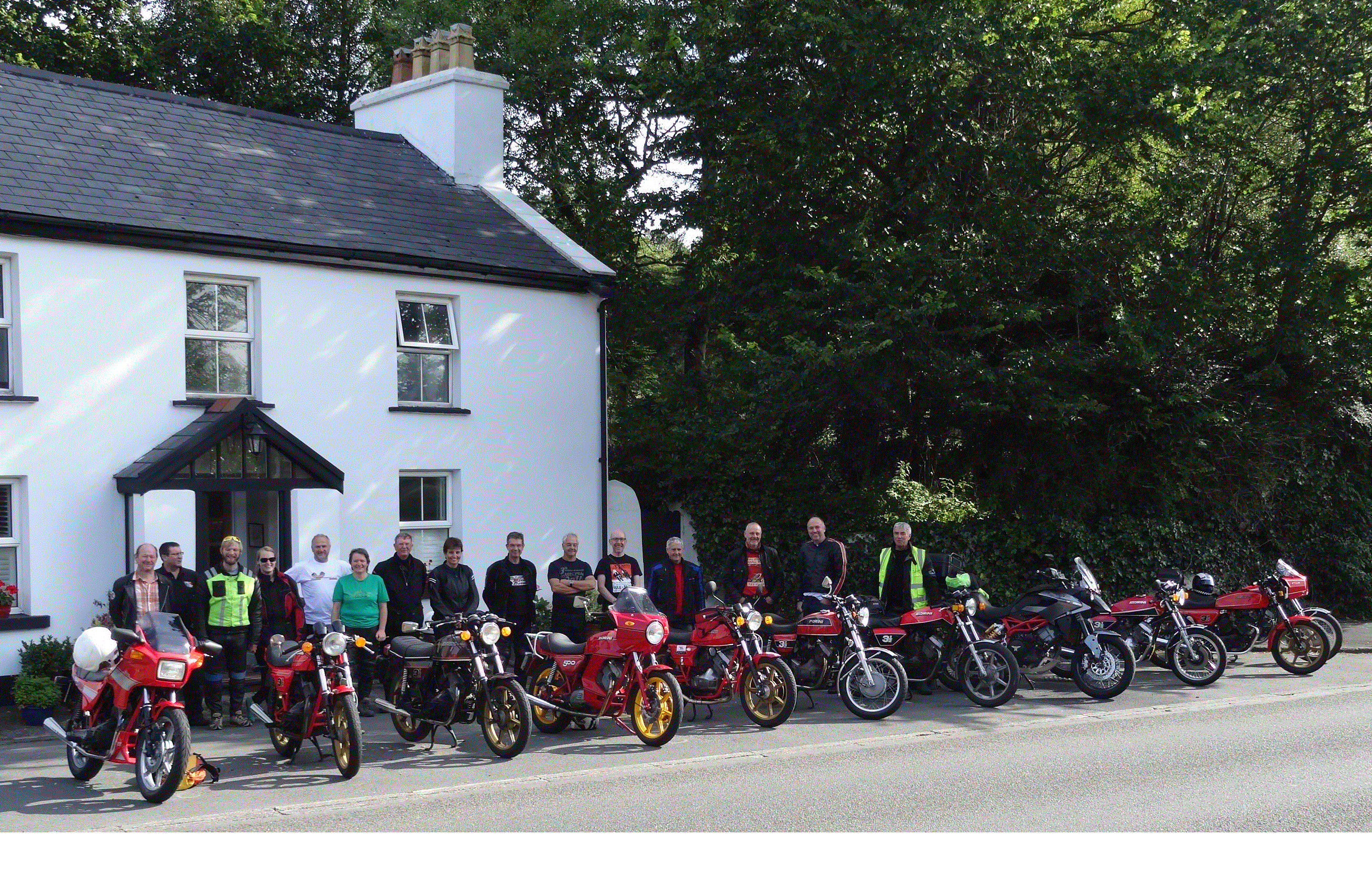Morini Riders and guests at the IoM Sunday 30th August 2015
