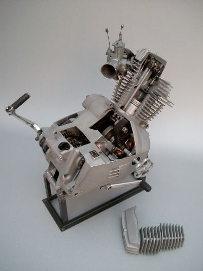 sectioned morini engine